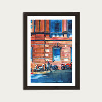 Man on the Street Art Print Black Frame | Bombinate Man on the Street Art Print Black Frame | Bombinate