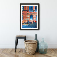 Man on the Street Art Print Black Frame | Bombinate Man on the Street Art Print Black Frame | Bombinate