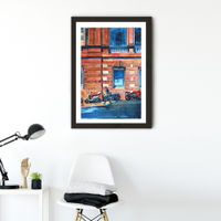 Man on the Street Art Print Black Frame | Bombinate Man on the Street Art Print Black Frame | Bombinate