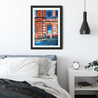 Man on the Street Art Print Black Frame | Bombinate Man on the Street Art Print Black Frame | Bombinate