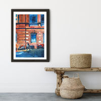 Man on the Street Art Print Black Frame | Bombinate Man on the Street Art Print Black Frame | Bombinate