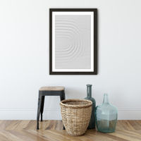White Textures I - Minimal Rainbow Art Print Black Frame | Bombinate White Textures I - Minimal Rainbow Art Print Black Frame | Bombinate