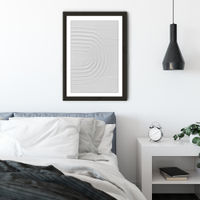 White Textures I - Minimal Rainbow Art Print Black Frame | Bombinate White Textures I - Minimal Rainbow Art Print Black Frame | Bombinate
