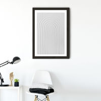 White Textures II - Minimal Rainbow Art Print Black Frame | Bombinate White Textures II - Minimal Rainbow Art Print Black Frame | Bombinate