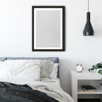 White Textures II - Minimal Rainbow Art Print Black Frame | Bombinate White Textures II - Minimal Rainbow Art Print Black Frame | Bombinate