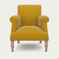 Saffron Yellow Dickens Velvet Chair | Bombinate