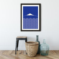 Waves and Fuji San Art Print Black Frame | Bombinate Waves and Fuji San Art Print Black Frame | Bombinate