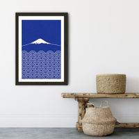 Waves and Fuji San Art Print Black Frame | Bombinate Waves and Fuji San Art Print Black Frame | Bombinate