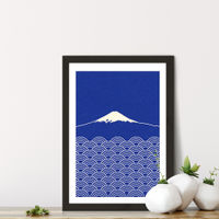 Waves and Fuji San Art Print Black Frame | Bombinate Waves and Fuji San Art Print Black Frame | Bombinate
