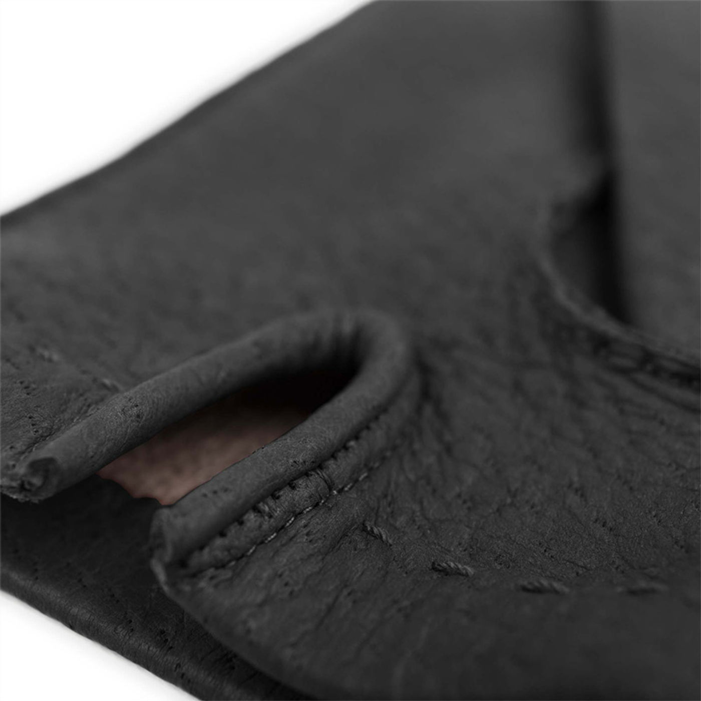 Black Ciro Peccary Leather Gloves  | Bombinate