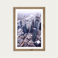 London Drone Art Print Oak Frame | Bombinate London Drone Art Print Oak Frame | Bombinate