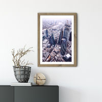 London Drone Art Print Oak Frame | Bombinate London Drone Art Print Oak Frame | Bombinate