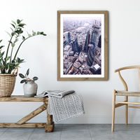 London Drone Art Print Oak Frame | Bombinate London Drone Art Print Oak Frame | Bombinate