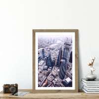 London Drone Art Print Oak Frame | Bombinate London Drone Art Print Oak Frame | Bombinate