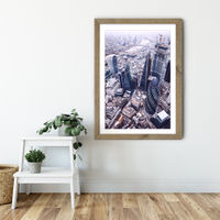 London Drone Art Print Oak Frame | Bombinate London Drone Art Print Oak Frame | Bombinate
