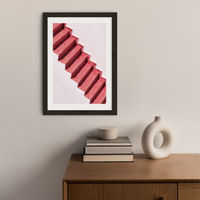Red Stairs Art Print Black Frame | Bombinate Red Stairs Art Print Black Frame | Bombinate
