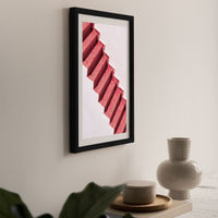 Red Stairs Art Print Black Frame | Bombinate Red Stairs Art Print Black Frame | Bombinate