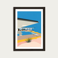 LA Stahl House Art Print Black Frame | Bombinate LA Stahl House Art Print Black Frame | Bombinate