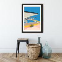 LA Stahl House Art Print Black Frame | Bombinate LA Stahl House Art Print Black Frame | Bombinate