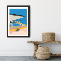 LA Stahl House Art Print Black Frame | Bombinate LA Stahl House Art Print Black Frame | Bombinate
