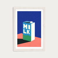 Milk Art Print White Frame | Bombinate Milk Art Print White Frame | Bombinate