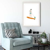 Sup Art Print White Frame | Bombinate Sup Art Print White Frame | Bombinate