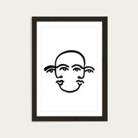 Merged Faces III Art Print Black Frame | Bombinate Merged Faces III Art Print Black Frame | Bombinate