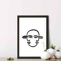 Merged Faces III Art Print Black Frame | Bombinate Merged Faces III Art Print Black Frame | Bombinate