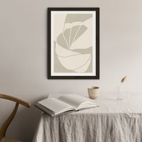 Flourish No 02 - Sand Art Print Black Frame | Bombinate Flourish No 02 - Sand Art Print Black Frame | Bombinate