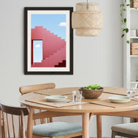 Red Maze Art Print Black Frame | Bombinate Red Maze Art Print Black Frame | Bombinate