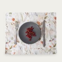 Leaves Washed Linen Placemat | Bombinate