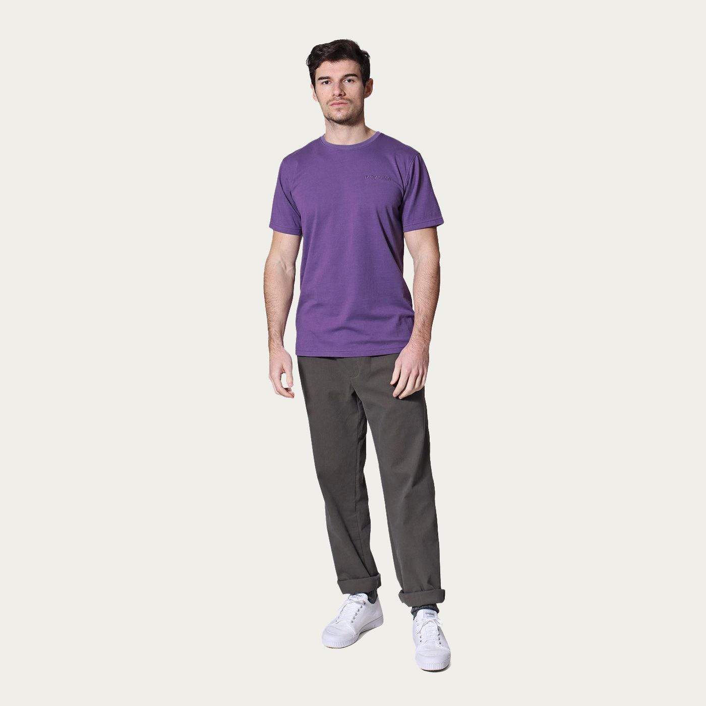 Loganberry Purple Embroidered Logo T-Shirt | Bombinate