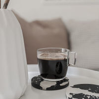 Black/White Splatter Concrete Coasters - Set of 4 | Bombinate Black/White Splatter Concrete Coasters - Set of 4 | Bombinate