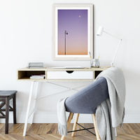 Moonlight Art Print White Frame | Bombinate Moonlight Art Print White Frame | Bombinate