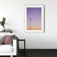 Moonlight Art Print White Frame | Bombinate Moonlight Art Print White Frame | Bombinate