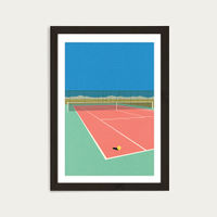 Tennis Court in The Desert Art Print Black Frame | Bombinate Tennis Court in The Desert Art Print Black Frame | Bombinate
