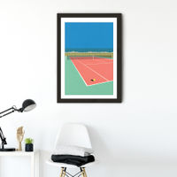 Tennis Court in The Desert Art Print Black Frame | Bombinate Tennis Court in The Desert Art Print Black Frame | Bombinate