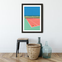 Tennis Court in The Desert Art Print Black Frame | Bombinate Tennis Court in The Desert Art Print Black Frame | Bombinate