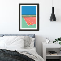 Tennis Court in The Desert Art Print Black Frame | Bombinate Tennis Court in The Desert Art Print Black Frame | Bombinate