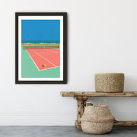 Tennis Court in The Desert Art Print Black Frame | Bombinate Tennis Court in The Desert Art Print Black Frame | Bombinate
