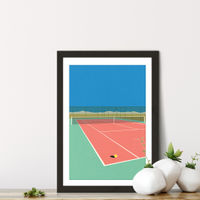 Tennis Court in The Desert Art Print Black Frame | Bombinate Tennis Court in The Desert Art Print Black Frame | Bombinate