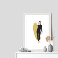 Mellow Yellow Art Print White Frame | Bombinate Mellow Yellow Art Print White Frame | Bombinate