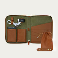 Sahara Tan & Eucalyptus The First Class Leather Tech Set | Bombinate Sahara Tan & Eucalyptus The First Class Leather Tech Set | Bombinate