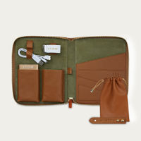 Sahara Tan & Eucalyptus The First Class Leather Tech Set | Bombinate Sahara Tan & Eucalyptus The First Class Leather Tech Set | Bombinate