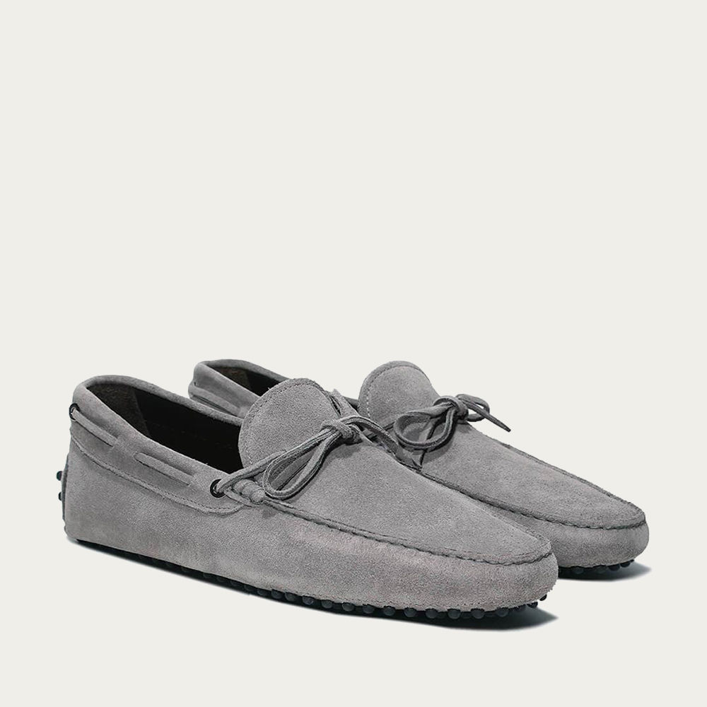 grey driving shoes