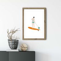 Sup Art Print Oak Frame | Bombinate Sup Art Print Oak Frame | Bombinate