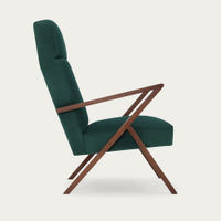 Hunter Green Retrostar Lounge Chair Velvet Line | Bombinate Hunter Green Retrostar Lounge Chair Velvet Line | Bombinate