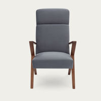 Grey Retrostar Lounge Chair Velvet Line | Bombinate Grey Retrostar Lounge Chair Velvet Line | Bombinate