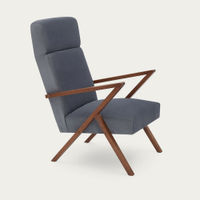Grey Retrostar Lounge Chair Velvet Line | Bombinate Grey Retrostar Lounge Chair Velvet Line | Bombinate