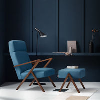 Ocean Blue Retrostar Footstool Velvet Line | Bombinate Ocean Blue Retrostar Footstool Velvet Line | Bombinate